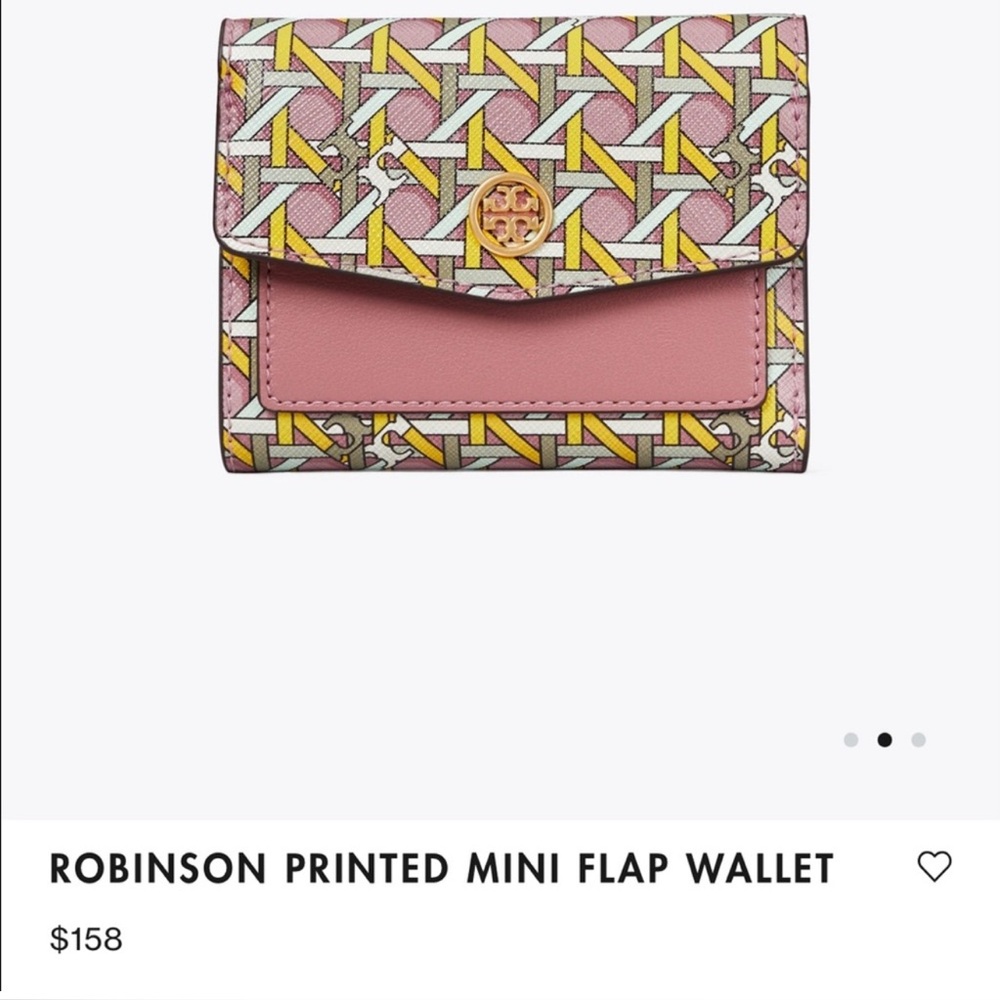 Tory Burch $158  Robinson Printed Mini Flap Wallet - Picture 3 of 17
